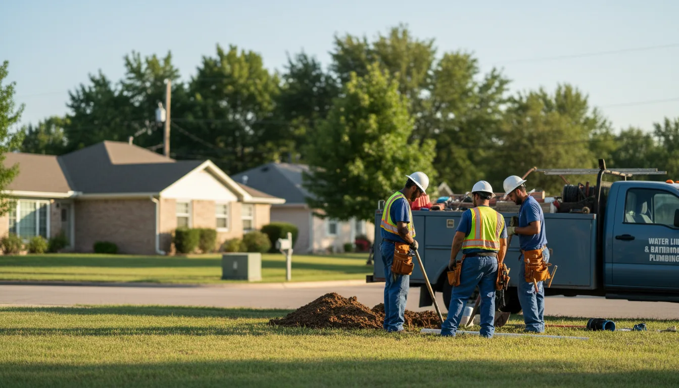 Residential water line and bathroom plumbing service in Plankinton, SD